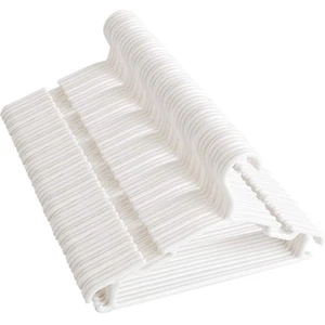 Kids Hangers White Plastic for Baby Clothes Toddler Hangers 100 Pack - Picture 1 of 8