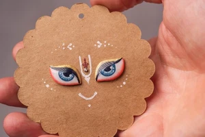 Augen für Gottheiten (Govardhan oder Shaligramm), Krishna Stil, Hare Krishna, Giriraj - Bild 1 von 11