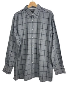 Canali Herren Karohemd Langarm Button Down Blau/Grau Größe 2XL - Bild 1 von 5