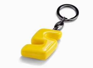 Genuine Renault 5 E-Tech Keyring Key Fob Key Chain Hoop Loop Branded Yellow - Picture 1 of 1