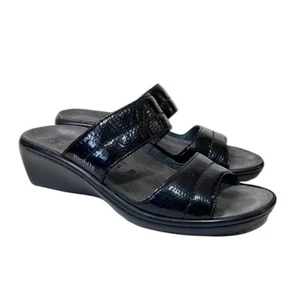 Mephisto Mobil's Air Relax Damen 38 zwei Riemen schwarz Leder Orthesen Sandalen - Bild 1 von 11