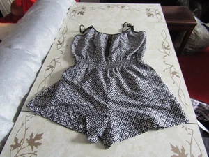 Women's Blue Inc Black White Lightweight Playsuit Shorts UK Size 12 - Picture 1 of 4