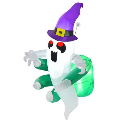 3.6 FT Halloween Inflatable Ghost Broke Out from Window - Color: Multicolor - Imagem 1 de 4