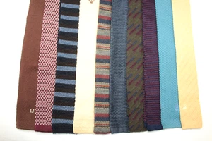 LOT OF 10 VARIOUS DESIGNER TRUNK TIES KNITTED wool silk cotton mixed ties F85510 - Picture 1 of 2