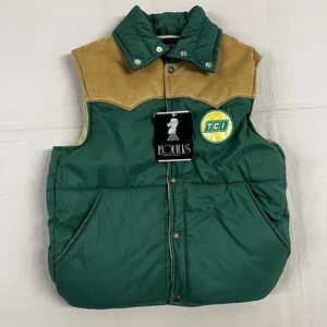 Vintage TCI Equus Down Green Puffer Vest Sz M NWT - Picture 1 of 10