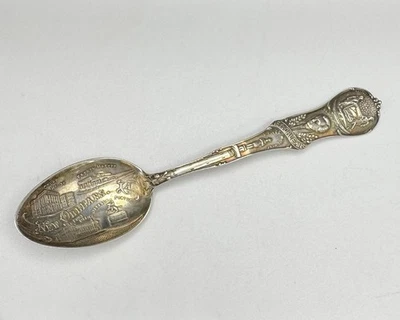 罕见沃森老山核桃新奥尔良纯银5 3/8英寸纪念品勺子17克 — 第 1/4 张图片