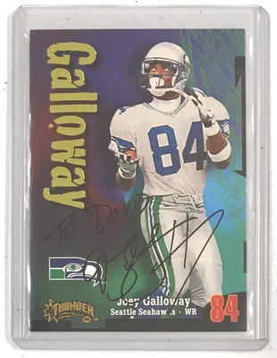 Joey Galloway Seattle Seahawks Signed 1998 Skybox Thunder NFL Football Card #215 - Image 1 of 2