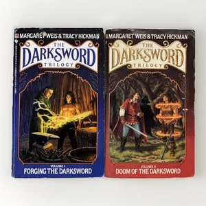 Forging The Darksword & Doom Of The Darksword By Margaret Weis Tracy Hickman PBs - Picture 1 of 3
