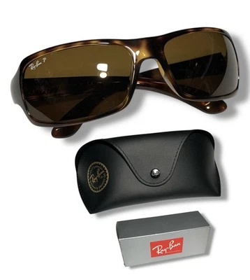 Ray Ban RB4075 642/57 Sport Polished Havana Polarized Brown B-15 Sunglasses RARE - Image 1 of 4
