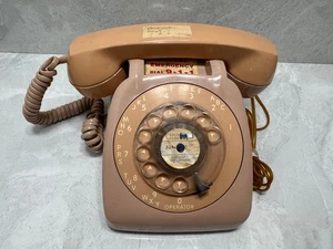 Vintage Bell System General Electric Rotary Dial Phone Brown UNTESTED - Picture 1 of 9
