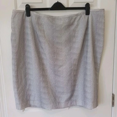 ¡NUEVO CON ETIQUETAS! Falda informal profesional forrada de poliéster gris para mujer CALVIN KLEIN talla grande 24W Foto 1 de 4