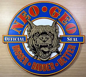 TAMAÑO GRANDE - Logotipo Neo Geo DOG TAG letrero de madera en la pared AES MVS CD CDZ - Imagen 1 de 14