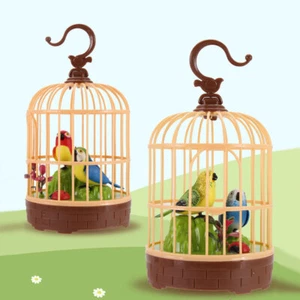 Singing & Chirping Bird In a Cage Gift Set Desktop Display New KU - Picture 1 of 13