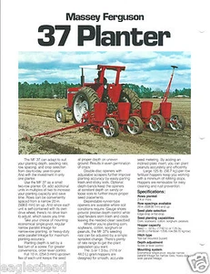 Farm Equipment Brochure - Massey Ferguson - 37 39 - Planter - c1982 (F4481) - Picture 1 of 1