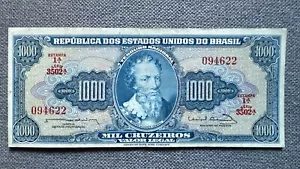 Brasil 1000 cruzeiros XF P-173c C056 s3502ª s/n 094622 artículo PD120R2 - Imagen 1 de 2