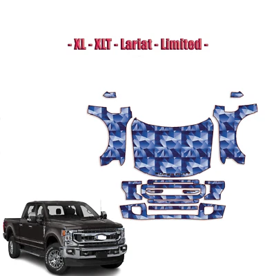 2020-2022 Ford F-250 F-350 Super Duty предварительно нарезанная защита краски PPF полная передняя+ - Изображение 1 из 4