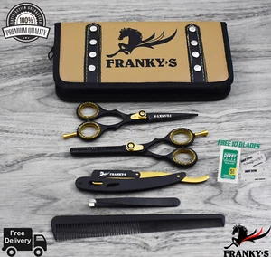 5.5 Professional Barber Hairdressing Scissors Thinning & Hair Cutting Razor Edge - Picture 1 of 10