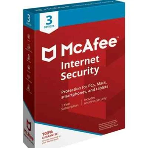 Factory-Sealed US Retail Box McAfee Internet Security 3 Devices - Picture 1 of 1