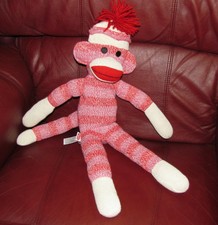 20" SCHYLLING SOCK MONKEY RED PINK PLUSH Toy 