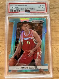 YAO MING 2013 PANINI PRIZM #209 Light blue DIE-CUT PRIZM #91 / 199 - PSA 8 - Picture 1 of 2