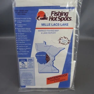 Mille Lacs Lake Marked Fishing Map Minnesota Series Fishing Hot Spots Waterproof - Imagen 1 de 2