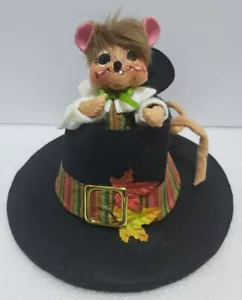 Cappello pellegrino topo del ringraziamento Annalee decorazione centrotavola festa - Foto 1 di 9
