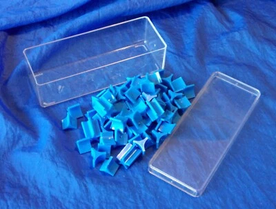 RISK 1968 Board Game Blue Game Pieces w/ Storage Container For Replacement   - Image 1 of 3