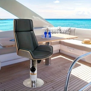 360° Rotate Adjustable Height Locking Boat Seat Base Pedestal 13"-19" Chair Base - Picture 1 of 5