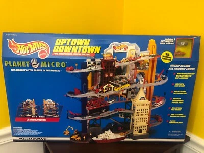 Hot Wheels Planet Micro Uptown Downtown Playset 1997 Mattel NEW Sealed w/ Cars - Image 1 of 4