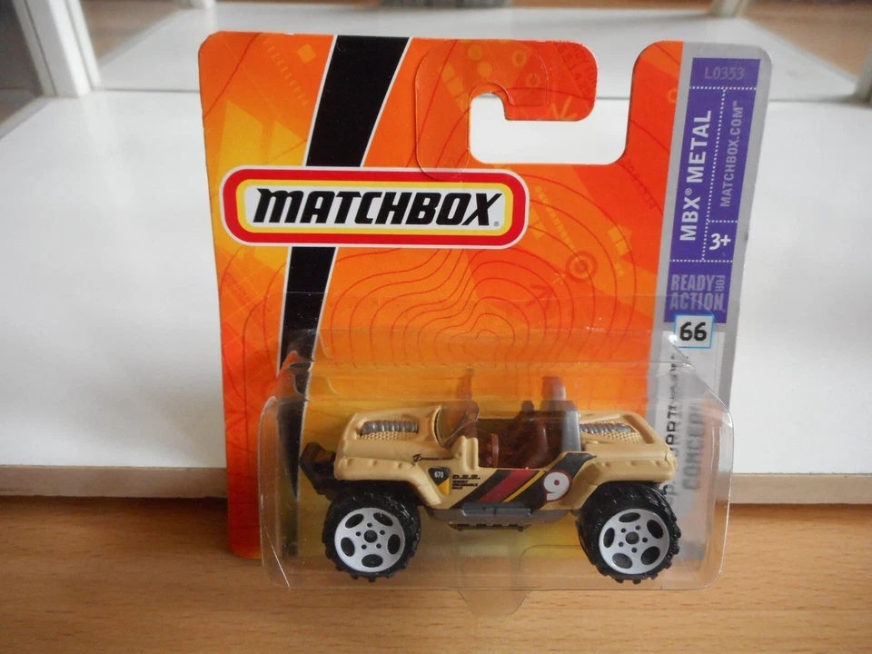 Matchbox Jeep Hurricane Concept en marron clair sur blister - Photo 1/1