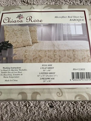 Chiara Rose Microfiber Bed Sheet Set Full Size - Image 1 of 3