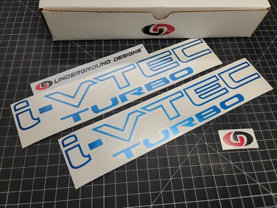 Calcomanías de carreras I-VTEC TURBO (2pk) pegatinas Vtec de 12" para Honda Civic Si tipo R RSX Foto 1 de 2