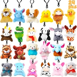 24 Pack Mini Plush Animals Toys, Small Stuffed Animal Keychain... - Picture 1 of 6