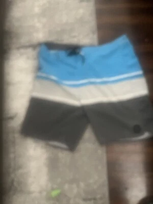 Rip Curl Lay Day  Board Shorts Swim Bathing Suit Mirage SZ 36 blue gary - Image 1 of 4