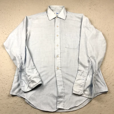 Camisa Towncraft DE COLECCIÓN Para Hombres 15 Azul Penn Prest Penneys Informal Botón Años 70 Foto 1 de 4