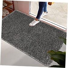  Indoor Doormat Large Size Front Door Mat Non Slip Rubber 32"x48" Black/White