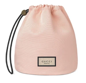 GUCCI BEAUTY GWP Gift Black Toiletry Cosmetic Travel Bucket Drawstring Pouch Bag - Picture 1 of 5