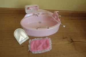 Barbie Badewanne vintage 80er rosa mit Zubehör - Bild 1 von 1