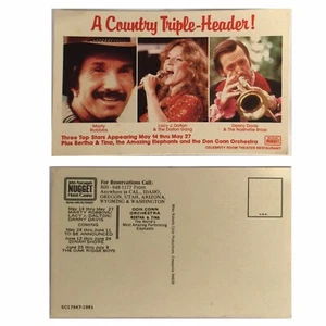 Nugget Hotel/Casino Postcard A Country Triple-Header! Robbins Dalton Davis - Picture 1 of 1