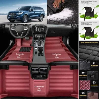For Lincoln Aviator 2021-2025 Car Floor Mats Cargo Pads Leather Set Personalized - Изображение 1 из 4