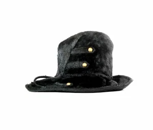 VTG Hat For Women 1960's S-M DOUA Black Faux Fur *LOVELY* Made in ITALY - Picture 1 of 7