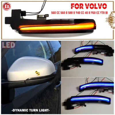 Luz de espejo lateral LED de señal de giro dinámica 2 piezas para Volvo V40 V60 S60 S80 V70 III Foto 1 de 4