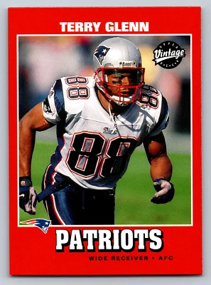 2001 Upper Deck Vintage #98 Terry Glenn New England Patriots Football Card - Image 1 of 2