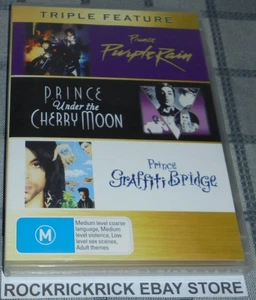 DVD TRIPLE FEATURE PURPLE RAIN, UNDER THE CHERRY MOON AND GRAFFITI BRIDGE R4 - Picture 1 of 2