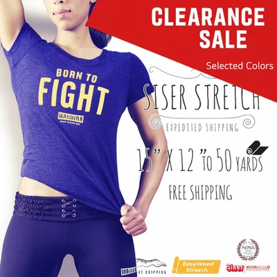 Vinilo de transferencia de calor Siser Easyweed STRETCH 15" X 12", 1, 3, 5, 10, 25, 50 YARDAS Foto 1 de 4