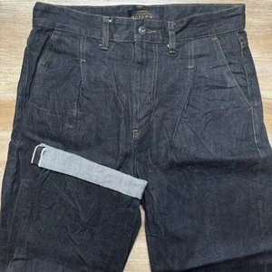 Selvedge Jeans Men 30x28 Black Loose Fit Baggy Japan Redline Denim Pants Skater - Picture 1 of 12