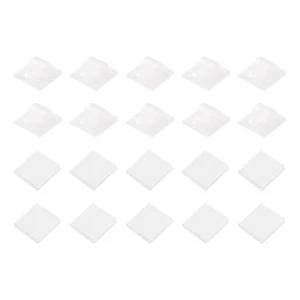 100pcs Clips de Câble Adhésifs Transparents Cordon Mural Gestion Câble Organisateur pour Maison - Photo 1/7