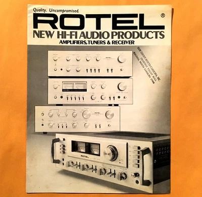 Original Vintage ROTEL  Amplifiers, Tuners and Receiver Catalog Brochure - Image 1 of 3