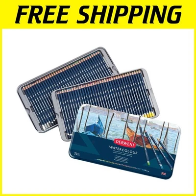 Artist-Grade Watercolor Pencils, 72 Colors in Metal Tin for Easy Blending - Image 1 of 4