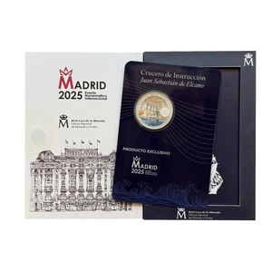 ESPAÑA 40 euros 2025 Juan Sebastián Elcano EDICIÓN EVENTO NUMISMÁTICO MADRID - Picture 1 of 3